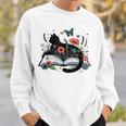 Retro Cute Cat Floral Book Librarian Vintage Floral Cat Book Sweatshirt Gifts for Him Retro Cute Cat Floral Book Librarian Vintage Floral Cat Book Sweatshirt Gifts for Him
