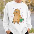 Sabre-Toothed Tiger Loves Books Wildcat Sweatshirt Gifts for Him