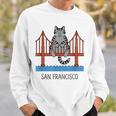 San Francisco Cat Golden Gate Bridge Book Lover Sweatshirt Gifts for Him