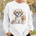 Shih Tzu Treats Books And Coffee Shih-Tzu For Dog Moms Premium Tri-Blend Sweatshirt Gifts for Him