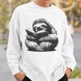 Sleepy Sloth Reading Book Cute Vintage Animal Graphic Sweatshirt Gifts for Him Sleepy Sloth Reading Book Cute Vintage Animal Graphic Sweatshirt Gifts for Him