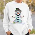 Snowman Book Stack Librarian Book Lover Christmas Sweatshirt Gifts for Him