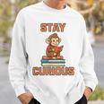 Stay Curious Monkey Reading Kids Book Lover Jungle Animal Sweatshirt Gifts for Him Stay Curious Monkey Reading Kids Book Lover Jungle Animal Sweatshirt Gifts for Him