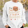 My Summer Is All Booked Book Lover Reading Vacation 2026 Comfort Colors Crop Top Sweatshirt Gifts for Him