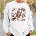 Teacher Coquette Bow Book First Day Of School Back To School Sweatshirt Gifts for Him