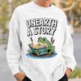 Unearth a Story Frog Reading a Book Summer 2026 Premium Tri-Blend Sweatshirt Gifts for Him Unearth a Story Frog Reading a Book Summer 2026 Premium Tri-Blend Sweatshirt Gifts for Him
