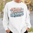 United States Of Reading Patriotic Book Lover Premium Tri-Blend Sweatshirt Gifts for Him