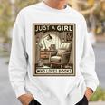 Vintage Just A Girl Who Loves Books Women Book Worm Reading Performance Sweatshirt Gifts for Him