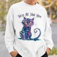We'Re All Mad Here Cheshire Cat Alice Wonderland Book Boys Sweatshirt Gifts for Him