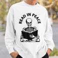 Whimsigoth Skeleton Reading A Book Dark Gothic Aesthetic Sweatshirt Gifts for Him Whimsigoth Skeleton Reading A Book Dark Gothic Aesthetic Sweatshirt Gifts for Him
