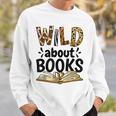 Wild About Books Booklover & Bibliophile Sweatshirt Gifts for Him