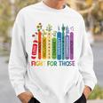 Women Book Flower Fight For Those Without Your Privilege Sweatshirt Gifts for Him