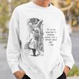 Women's Alice Adventures Wonderland Vintage Book Quote Lewis Carrol Sweatshirt Gifts for Him Women's Alice Adventures Wonderland Vintage Book Quote Lewis Carrol Sweatshirt Gifts for Him
