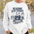 Women's Book Lover Bookish Panda Reading Is My Favorite Sport Sweatshirt Gifts for Him Women's Book Lover Bookish Panda Reading Is My Favorite Sport Sweatshirt Gifts for Him