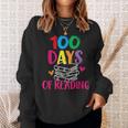 100 Days Of School Reading English Teacher Books Stack Sweatshirt Gifts for Her