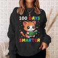 100 Days Smarter Happy Cute Cat Reading A Book Sweatshirt Gifts for Her