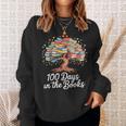 100th Day Of School Books Tree Reading Sweatshirt Gifts for Her