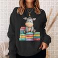 Adorable Donkey With Heart Sitting On Colorful Book Stack Sweatshirt Gifts for Her Adorable Donkey With Heart Sitting On Colorful Book Stack Sweatshirt Gifts for Her