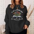 Adorable Floral Good Day To Read A Book Library Lover Sweatshirt Gifts for Her