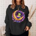 Alien Reading Book UFO Moon Space Astronomy Sweatshirt Gifts for Her