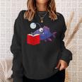 Anglerfish Reading Book Sweatshirt Gifts for Her