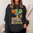 Animal Print For Boys Girls Kids Wild About Reading Books Sweatshirt Gifts for Her