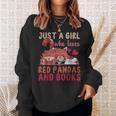 Animal Just A Girl Who Loves Red Pandas And Books Reading Sweatshirt Gifts for Her