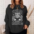 Animal Print Read A Book Character Kids Wild About Reading Sweatshirt Gifts for Her