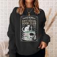 Anti-Social Book-Club Cat Graphic Sweatshirt Gifts for Her