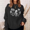 Armed With Knowledge Book Loving Octopus Librarian Art Sweatshirt Gifts for Her