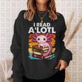 Axolotl Book Lover Librarian Reading Library Readers Sweatshirt Gifts for Her Axolotl Book Lover Librarian Reading Library Readers Sweatshirt Gifts for Her