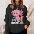 Axolotl Book Reading Bookworm Readolotl Mexican Salamander Sweatshirt Gifts for Her Axolotl Book Reading Bookworm Readolotl Mexican Salamander Sweatshirt Gifts for Her