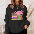 Axolotl Book Reading Librarian English Teacher For Men Women Kids Sweatshirt Gifts for Her