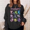Axolotl Kawaii Readsolotl Of The World Axolotls Read Book Sweatshirt Gifts for Her