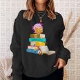 Axolotl Reading Book Bookworm Book Lover Girls Boys Sweatshirt Gifts for Her