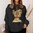 Baby Tiger Open Book Reading Graphic Portrait Round Glasses Sweatshirt Gifts for Her