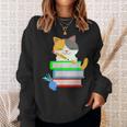 Back To School Kawaii Cat School Books Homework For Men Women Kids Sweatshirt Gifts for Her