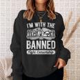 Banned Books Fight Censorship I'm With The Banned Book Pun Sweatshirt Gifts for Her