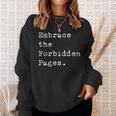 Banned Books Week Literacy Librarian Book Nerd Sweatshirt Gifts for Her