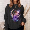 Beautiful Book Fairy Reading Crescent Moon Gothic Bookish Sweatshirt Gifts for Her