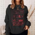 Beautiful Bookshelf Art Japanese Style Or Book Lovers Sweatshirt Gifts for Her