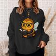 Bee Reading Book Lover Sweatshirt Gifts for Her