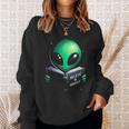 Believe In YourSelf Cute Alien Reading Book Sweatshirt Gifts for Her Believe In YourSelf Cute Alien Reading Book Sweatshirt Gifts for Her