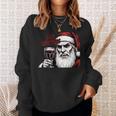 Bite Christmas Vampire Santa Claus Vintage Comic Book Style Sweatshirt Gifts for Her