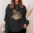 Boa Constrictor Reading A Book Sweatshirt Gifts for Her