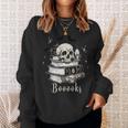 Boo Skeleton Skull Books Halloween Women School Teacher Kid Sweatshirt Gifts for Her Boo Skeleton Skull Books Halloween Women School Teacher Kid Sweatshirt Gifts for Her