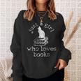 Book Bookworm Cat Lover Reading Sweatshirt Gifts for Her