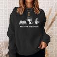 Book Cat My Needs Are Simple For Cat Mom For Men Women Sweatshirt Gifts for Her