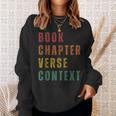 Book Chapter Verse Context Sweatshirt Gifts for Her