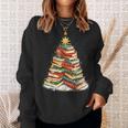 Book Christmas Tree Reading Sweatshirt Gifts for Her